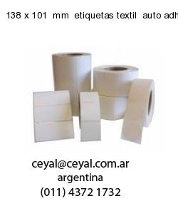 138 x 101  mm  etiquetas textil  auto adhesiva