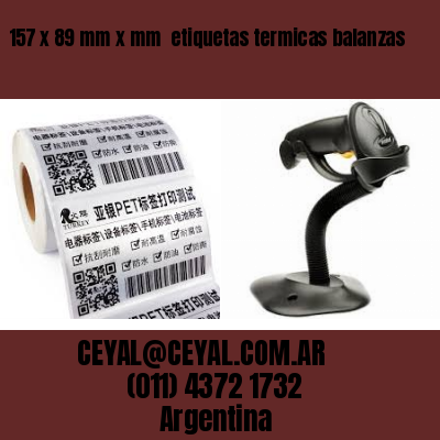 157 x 89 mm x mm  etiquetas termicas balanzas