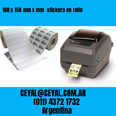 168 x 154 mm x mm  stickers en rollo