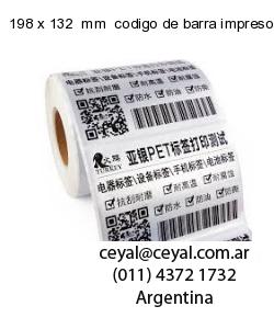 198 x 132  mm  codigo de barra impreso