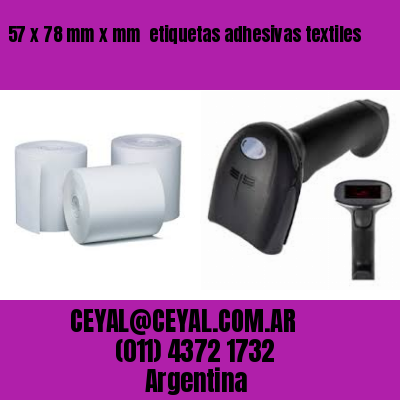 57 x 78 mm x mm  etiquetas adhesivas textiles
