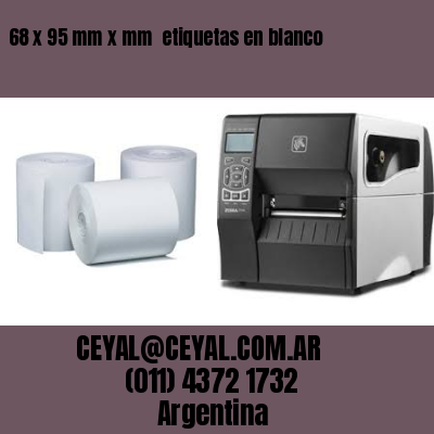 68 x 95 mm x mm  etiquetas en blanco