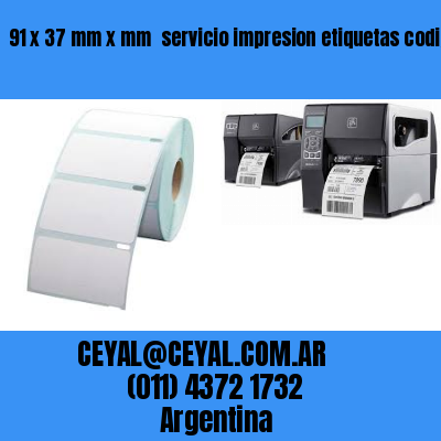 91 x 37 mm x mm  servicio impresion etiquetas codigos