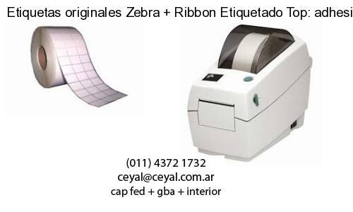 Etiquetas originales Zebra   Ribbon Etiquetado Top: adhesivo   ribbo