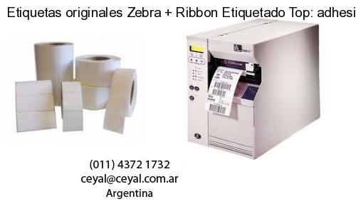 Etiquetas originales Zebra   Ribbon Etiquetado Top: adhesivo   ribbo