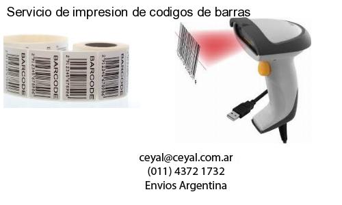 Servicio de impresion de codigos de barras