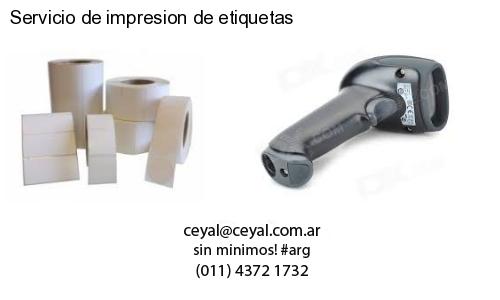 Servicio de impresion de etiquetas