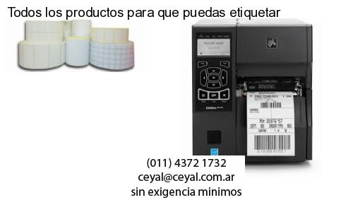 Todos los productos para que puedas etiquetar