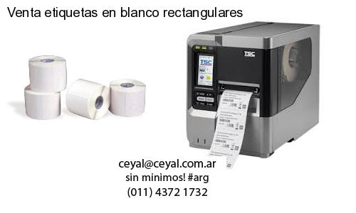 Venta etiquetas en blanco rectangulares