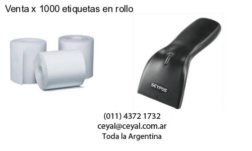 Venta x 1000 etiquetas en rollo