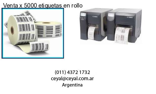 Venta x 5000 etiquetas en rollo