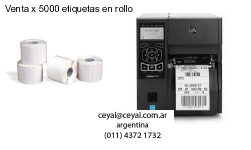 Venta x 5000 etiquetas en rollo