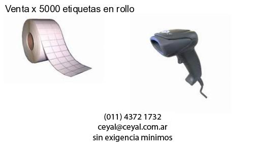 Venta x 5000 etiquetas en rollo