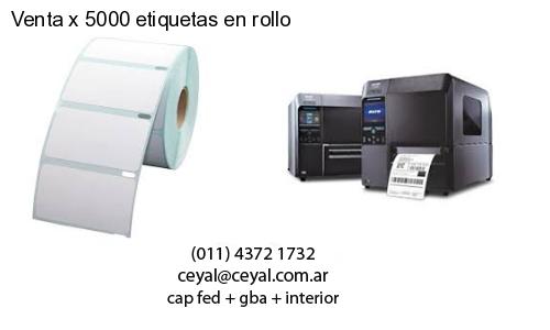 Venta x 5000 etiquetas en rollo