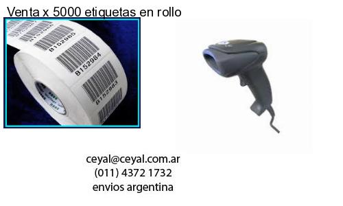 Venta x 5000 etiquetas en rollo