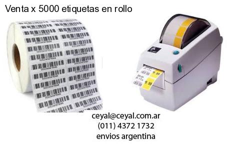 Venta x 5000 etiquetas en rollo