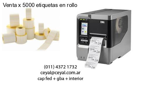 Venta x 5000 etiquetas en rollo