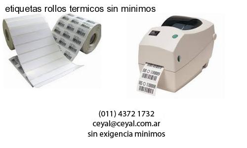 etiquetas rollos termicos sin minimos