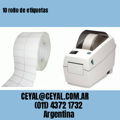 10 rollo de etiquetas