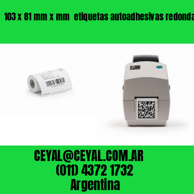 103 x 81 mm x mm  etiquetas autoadhesivas redondas