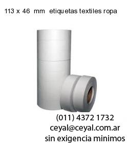 113 x 46  mm  etiquetas textiles ropa