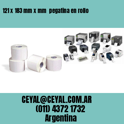 121 x 183 mm x mm  pegatina en rollo