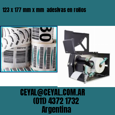 123 x 177 mm x mm  adesivas en rollos