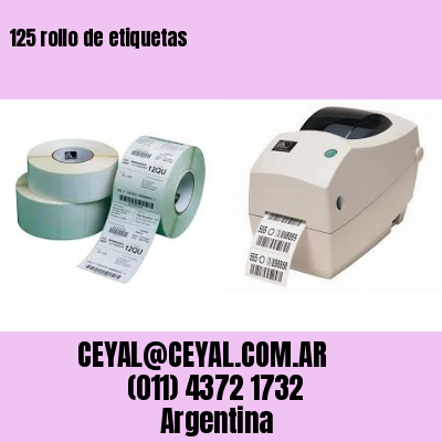 125 rollo de etiquetas