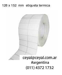 128 x 152  mm  etiqueta termica