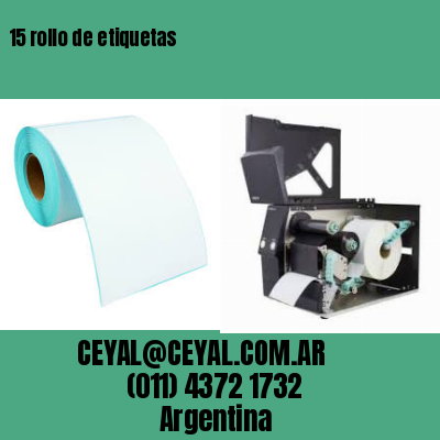 15 rollo de etiquetas