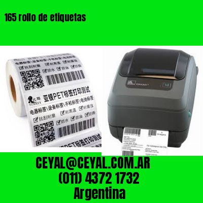 165 rollo de etiquetas