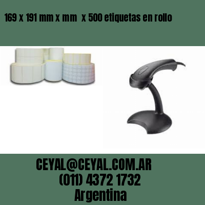 169 x 191 mm x mm  x 500 etiquetas en rollo