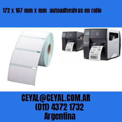 172 x 167 mm x mm  autoadhesivas en rollo