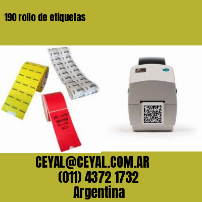 190 rollo de etiquetas