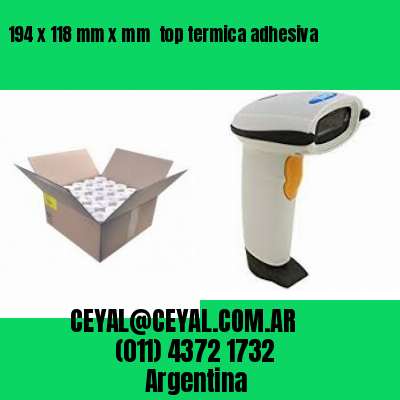 194 x 118 mm x mm  top termica adhesiva