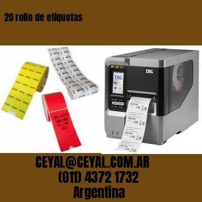 20 rollo de etiquetas