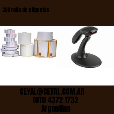 200 rollo de etiquetas
