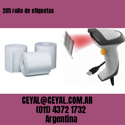205 rollo de etiquetas