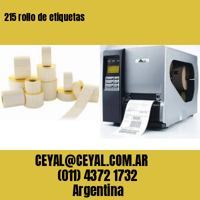 215 rollo de etiquetas