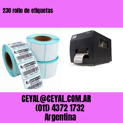 230 rollo de etiquetas