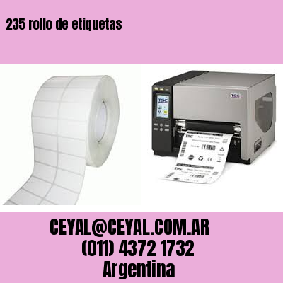 235 rollo de etiquetas