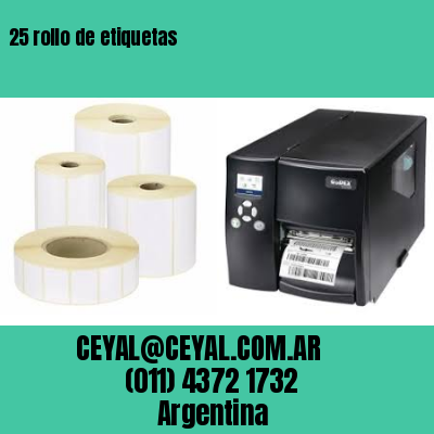 25 rollo de etiquetas