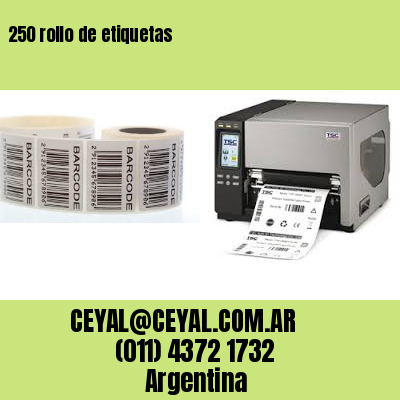 250 rollo de etiquetas