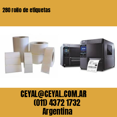 280 rollo de etiquetas