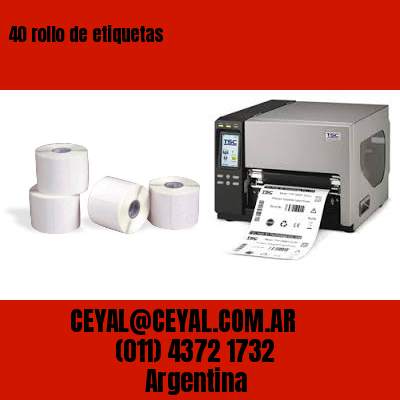 40 rollo de etiquetas