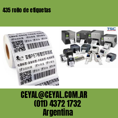 435 rollo de etiquetas