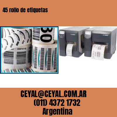 45 rollo de etiquetas