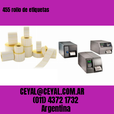 455 rollo de etiquetas