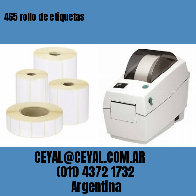 465 rollo de etiquetas