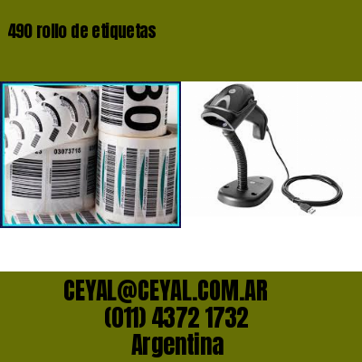 490 rollo de etiquetas
